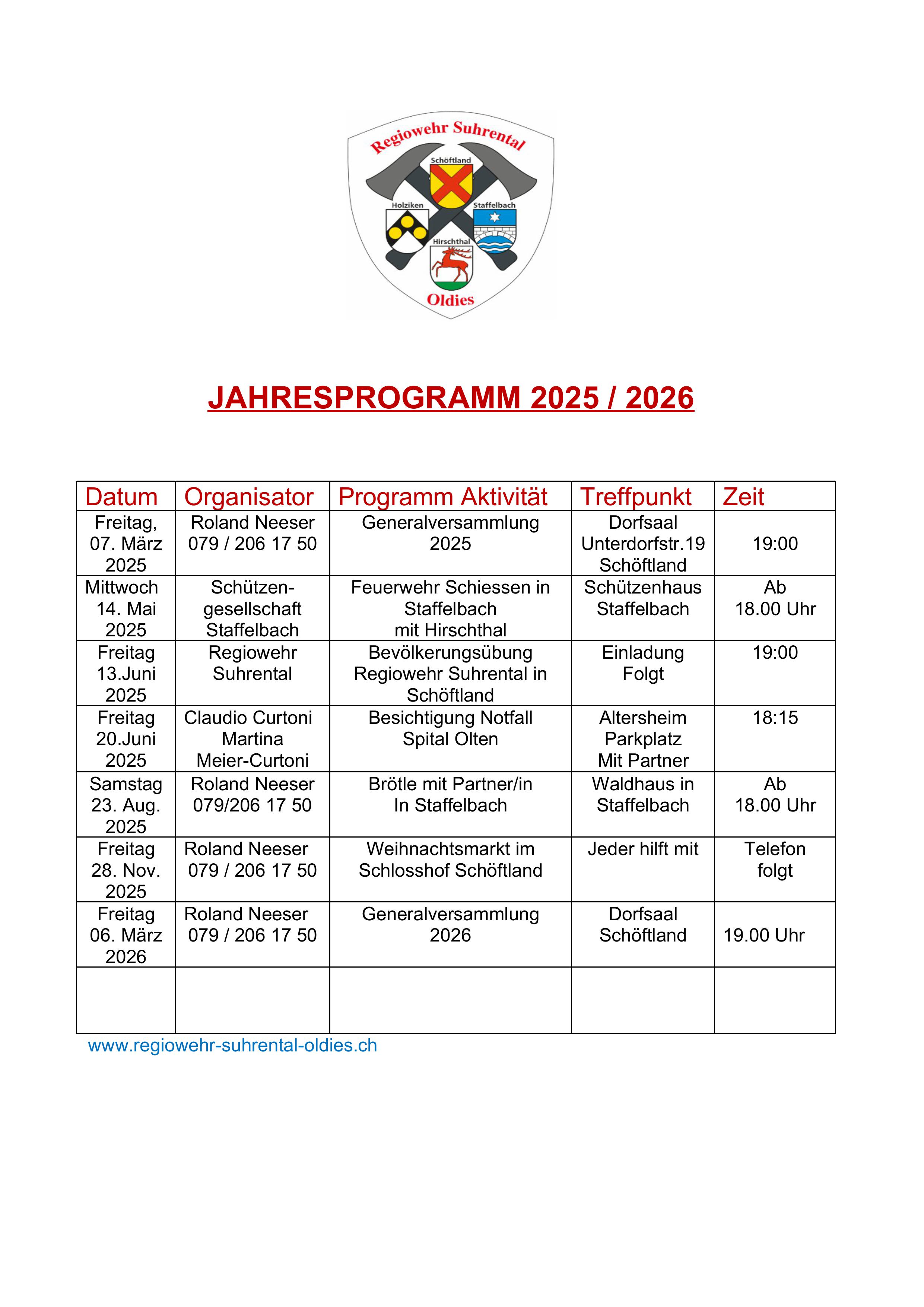 Rgw. Oldies Jahresprogram 2024 , 25